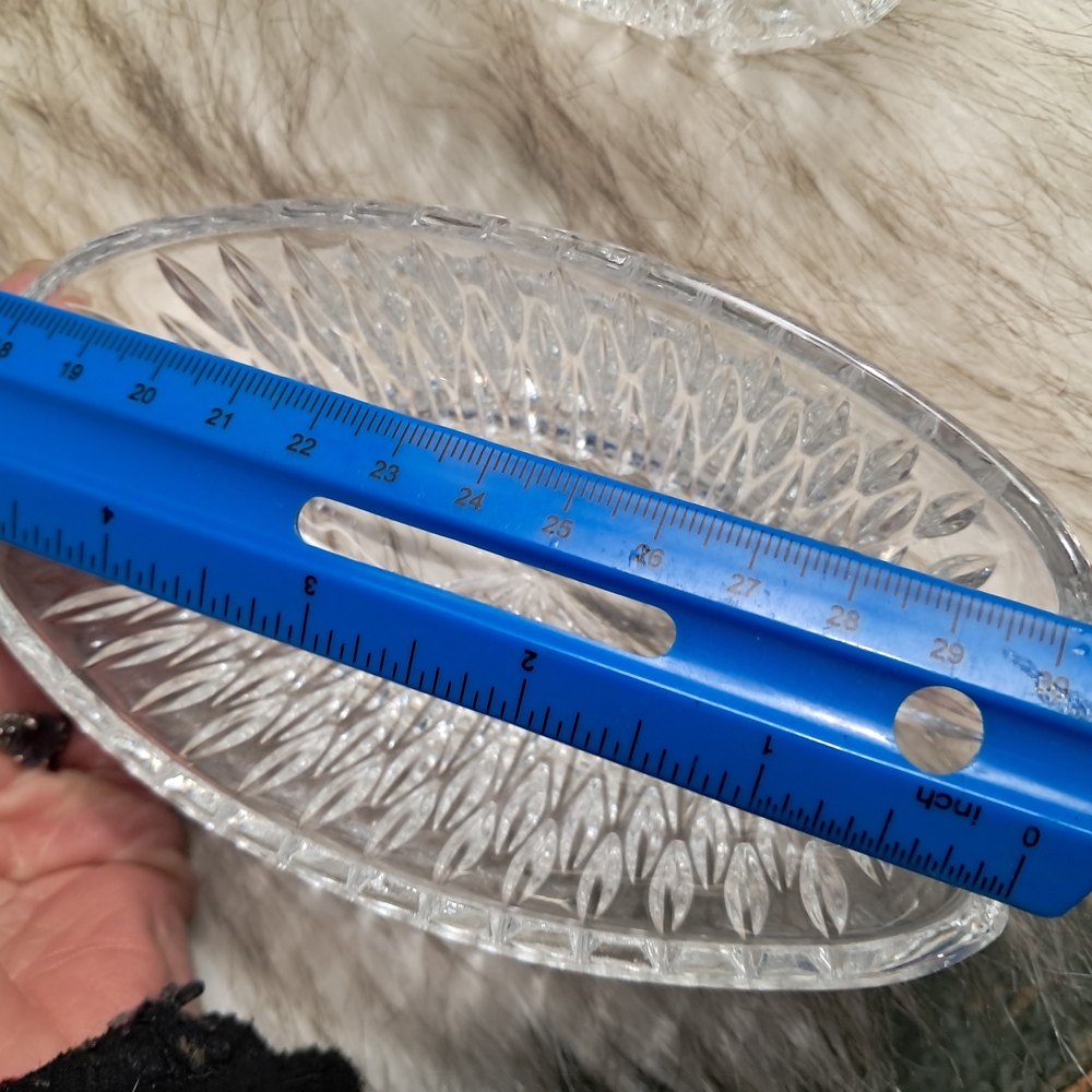 2 Crystal Glass Spoon Rests - Picture 5 of 6